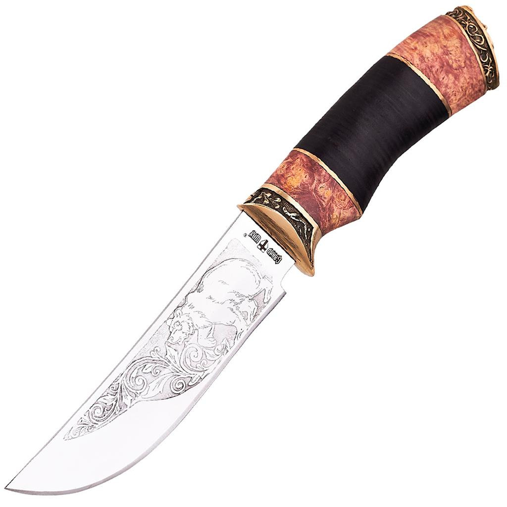 Нож охотничий Медведь (кожа-кап)