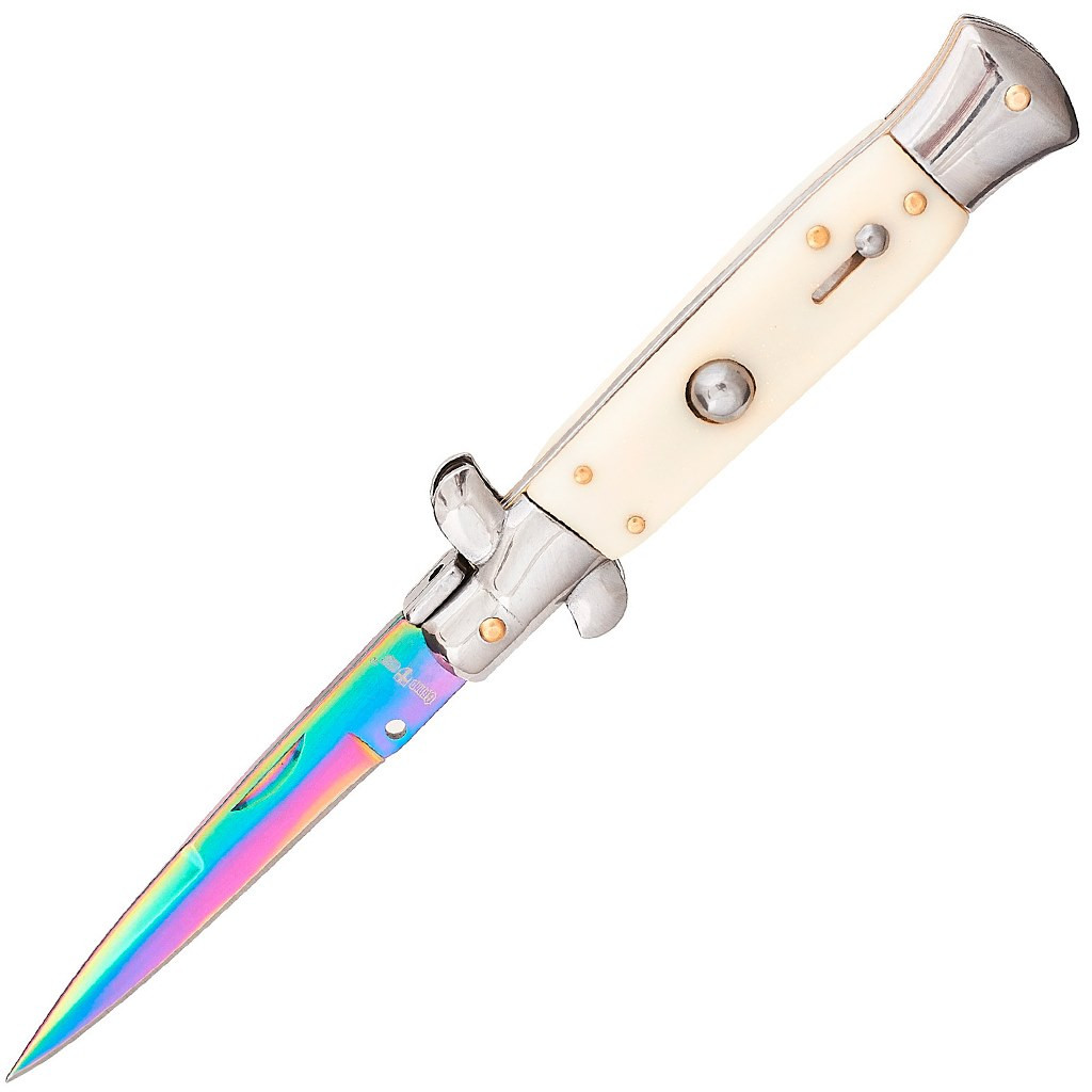 Нож выкидной стилет 170201-9 Разноцветный, хамелеон -  : цена