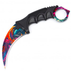 Нож нескладной керамбит CS GO Hyper Beast