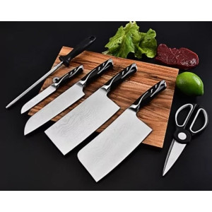 Набор кухонных ножей с мусатом KFPP Pollux ножевая сталь с криозакалкой