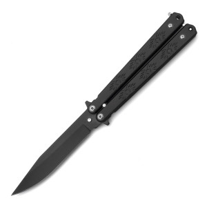 Нож бабочка черный H916B