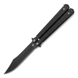 Нож бабочка черный H923