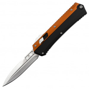 Выкидной фронтальный нож Microtech Glykon Dagger M390 коричневый