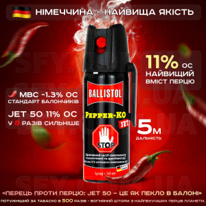 Газовый баллончик Pfeffer KO JET 50